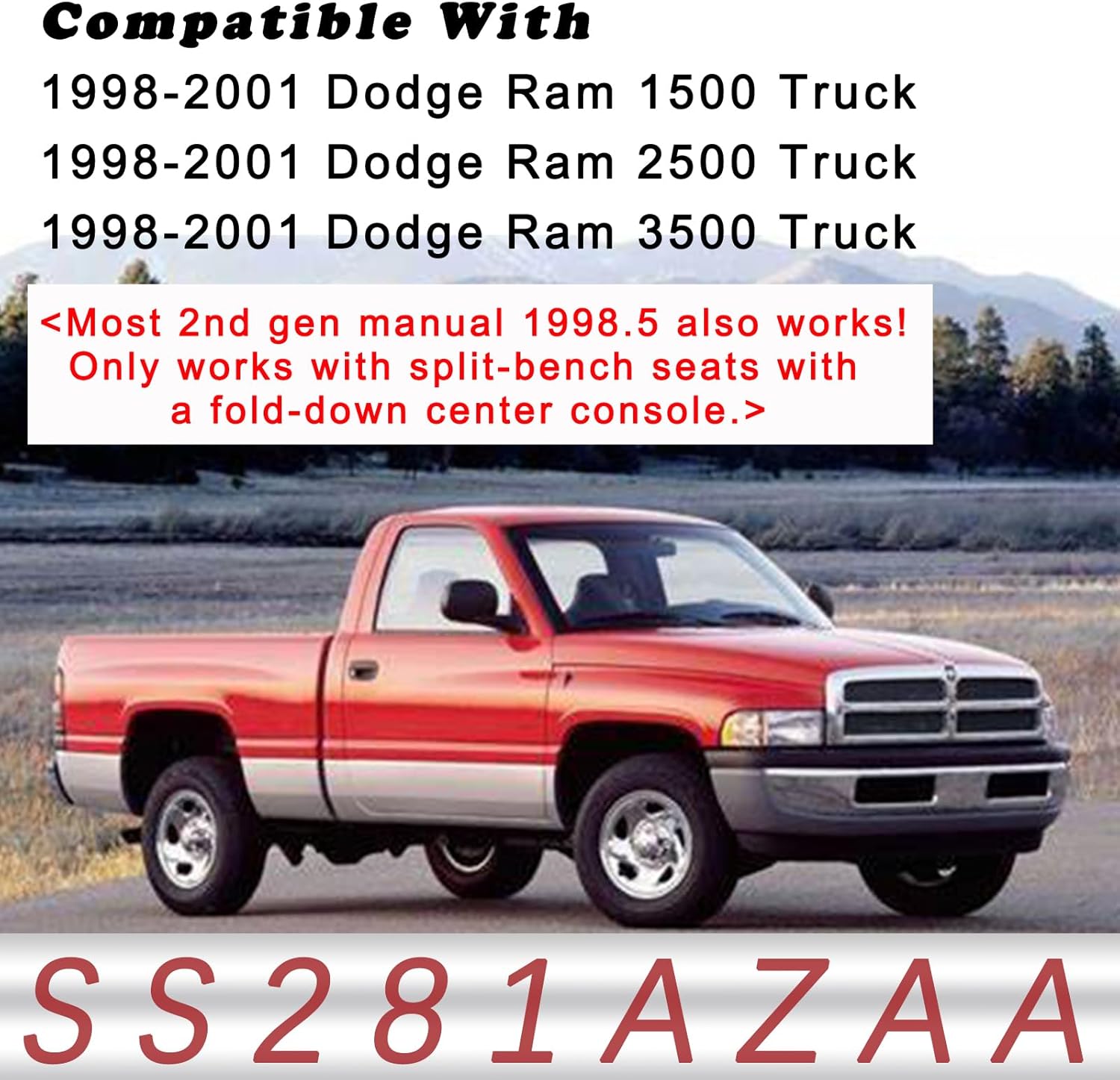 Carbon Fiber Cup Holder Attachment for Center Console | Compatible with 1998-2001 Dodge Ram 1500 2500 3500 Truck | Replaces 41019 SS281AZAA Front Seat Add-On Cupholder Tray Insert