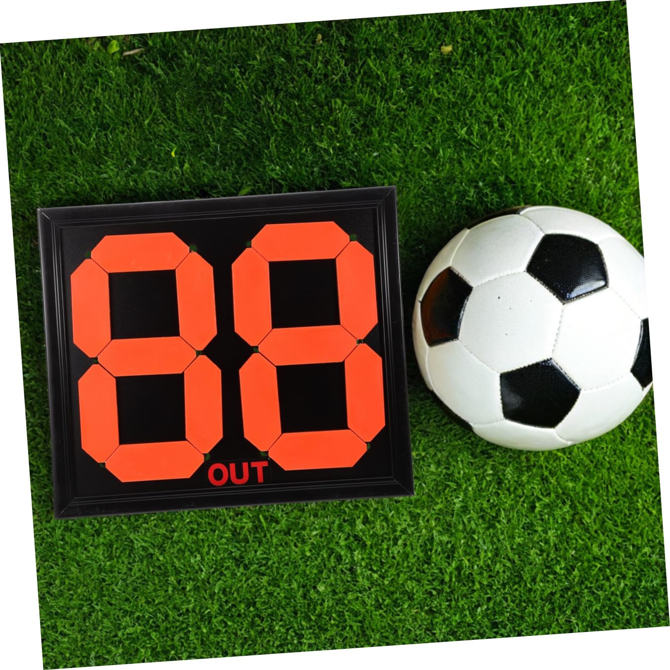 Vaguelly Tabellone Segnapunti Calcio Portatile Fluorescente in Pp, Lavagnetta Manuale Sostituzione Giocatori per Arbitri, Accessorio Compatto per Sport di Squadra come Calcio, Basket