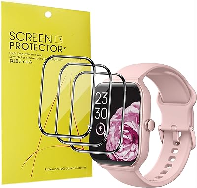 Compatible for TOOBUR IDW16 Smart Watch Screen Protector, [3 Pack] Lamshaw 3D Full Coverage PET Soft Screen Protector Film Compatible for TOOBUR IDW16 1.95