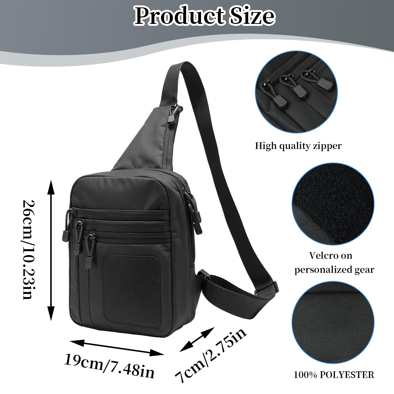 Sac à bandoulière Tactique Militaire Pistolet caché Sac de Transport Camping extérieur Chasse EDC Sac (Camouflage)