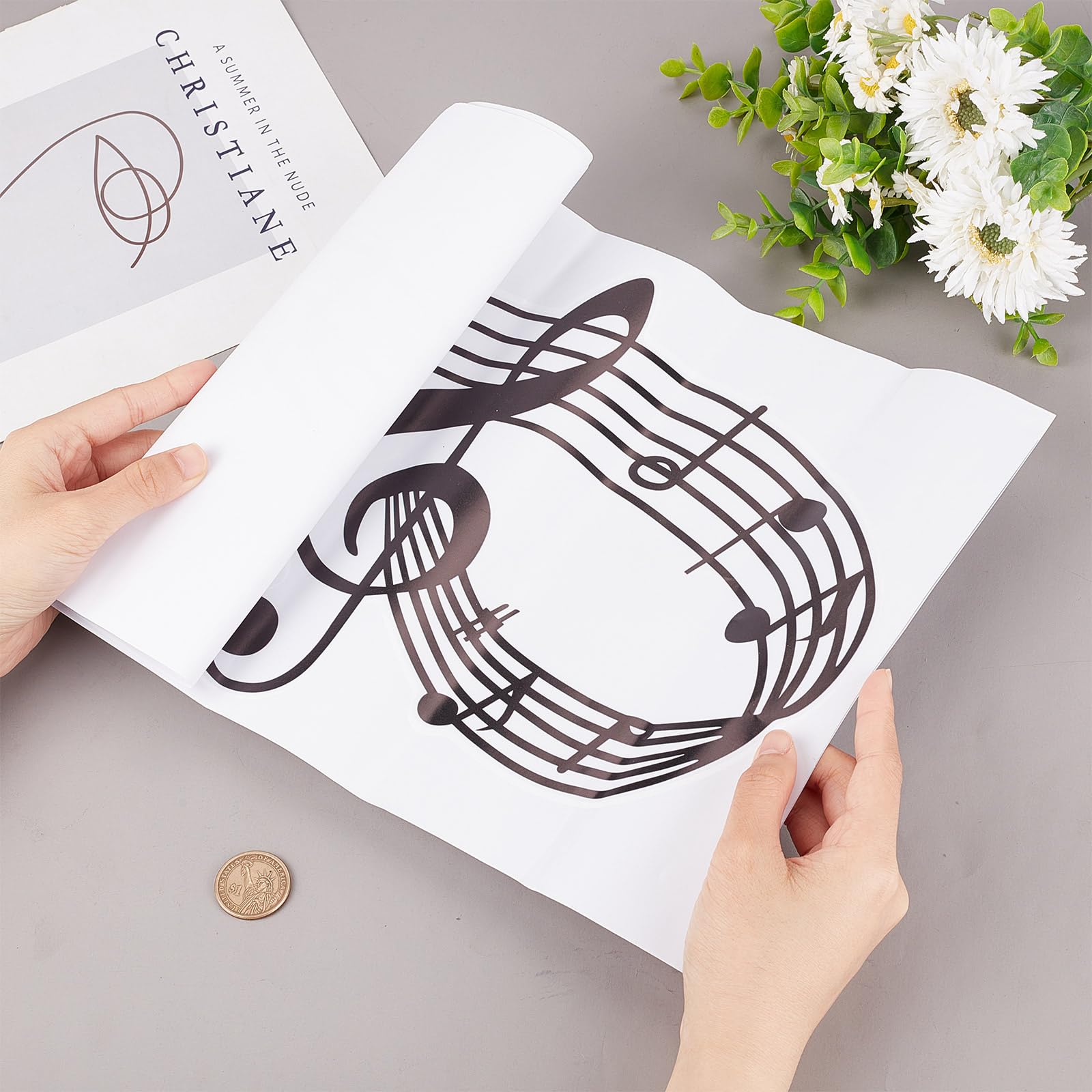 CREATCABIN Autocollants Muraux En Vinyle Musical - Décoration