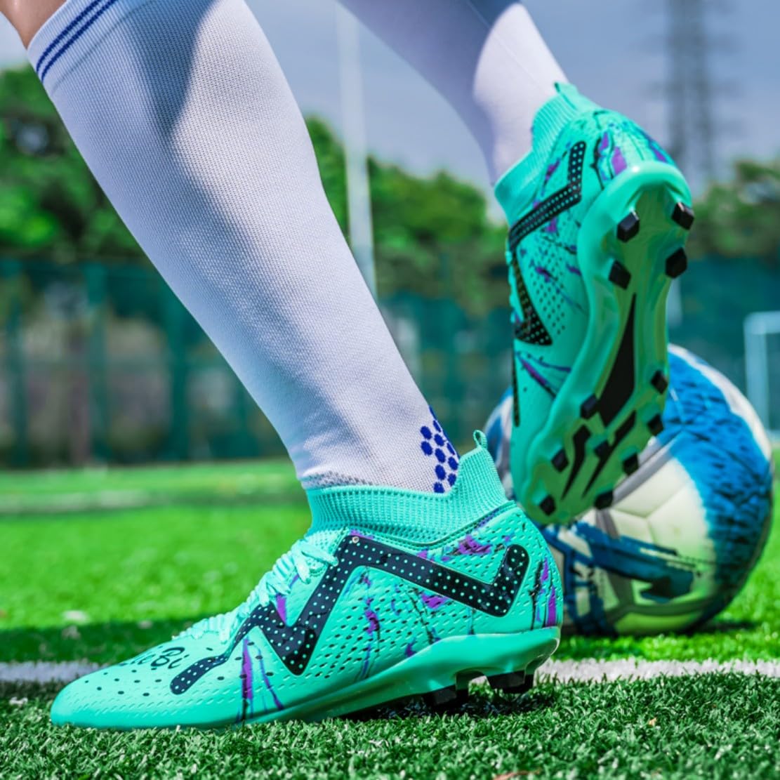 Scarpe da Calcio Uomo a Collo Alto Scarpe da Calcetto con Tacchetti Calzature Sportive per Bambini Scarpe Lifestyle Sportive Scarpe Tecniche da addestramento Esterne