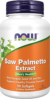 NOW Foods Supplements, Saw Palmetto Extract with Pumpkin Seed Oil and Zinc, Men's Health*, 90 Softgels