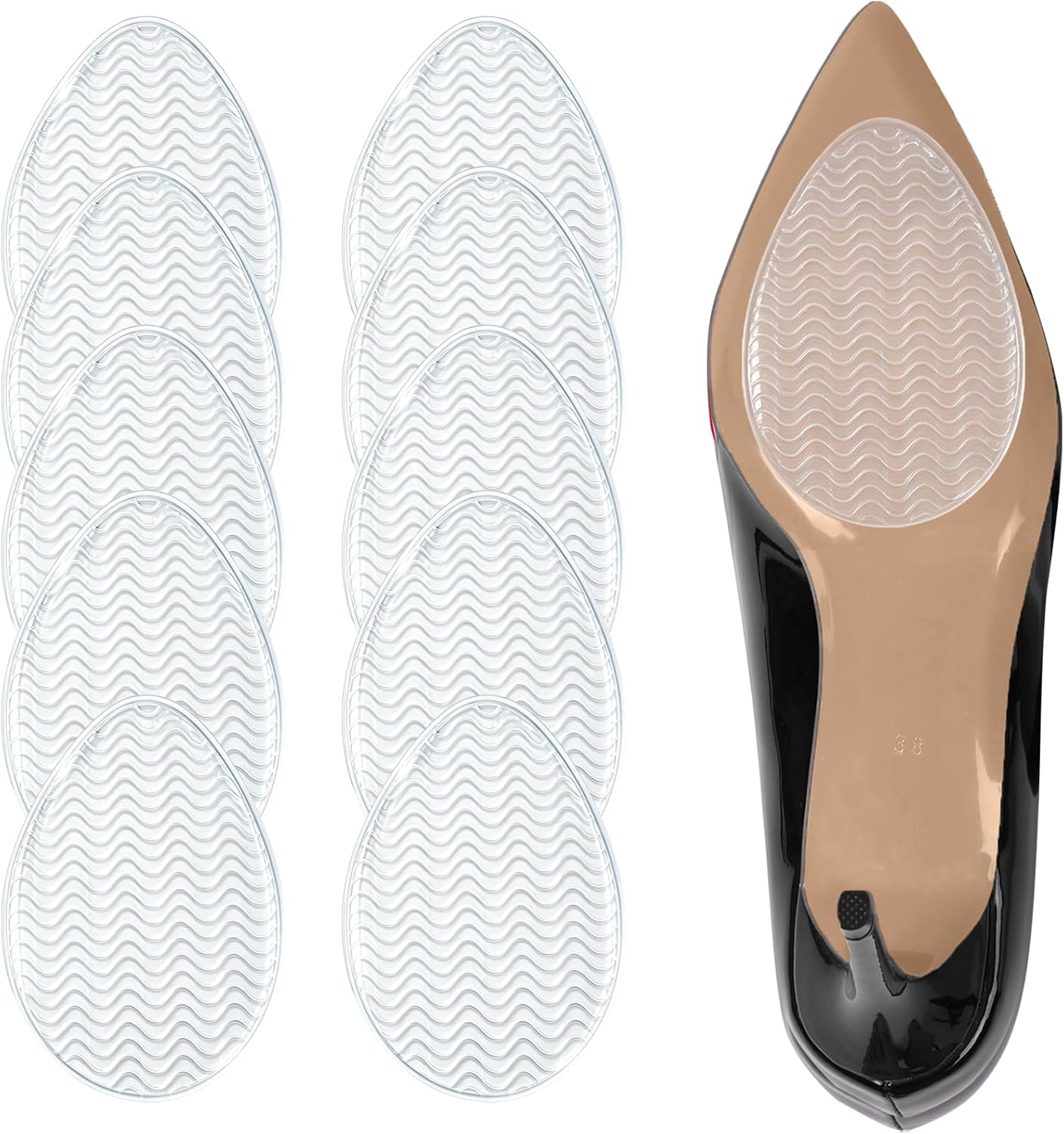 Clear Non Slip Shoe Grip Pads for High Heels Invisible Shoe Sole Protector