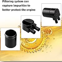 Vista 2 de Ruien - Depósito de aceite color negro de aleación de aluminio de alto rendimiento para auto.