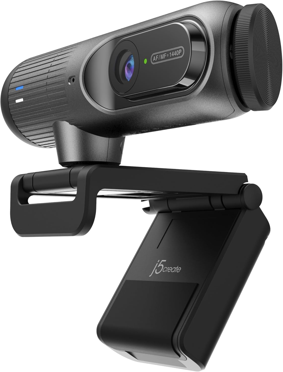 j5create 2K@60FPS AI Webcam with AI Framing, Auto-Focus, High Fidelity Mic,Privacy Cover, and Extendable Mount, Works w/Zoom/Teams/Meet for Streaming and Online Meetings (JVU302)