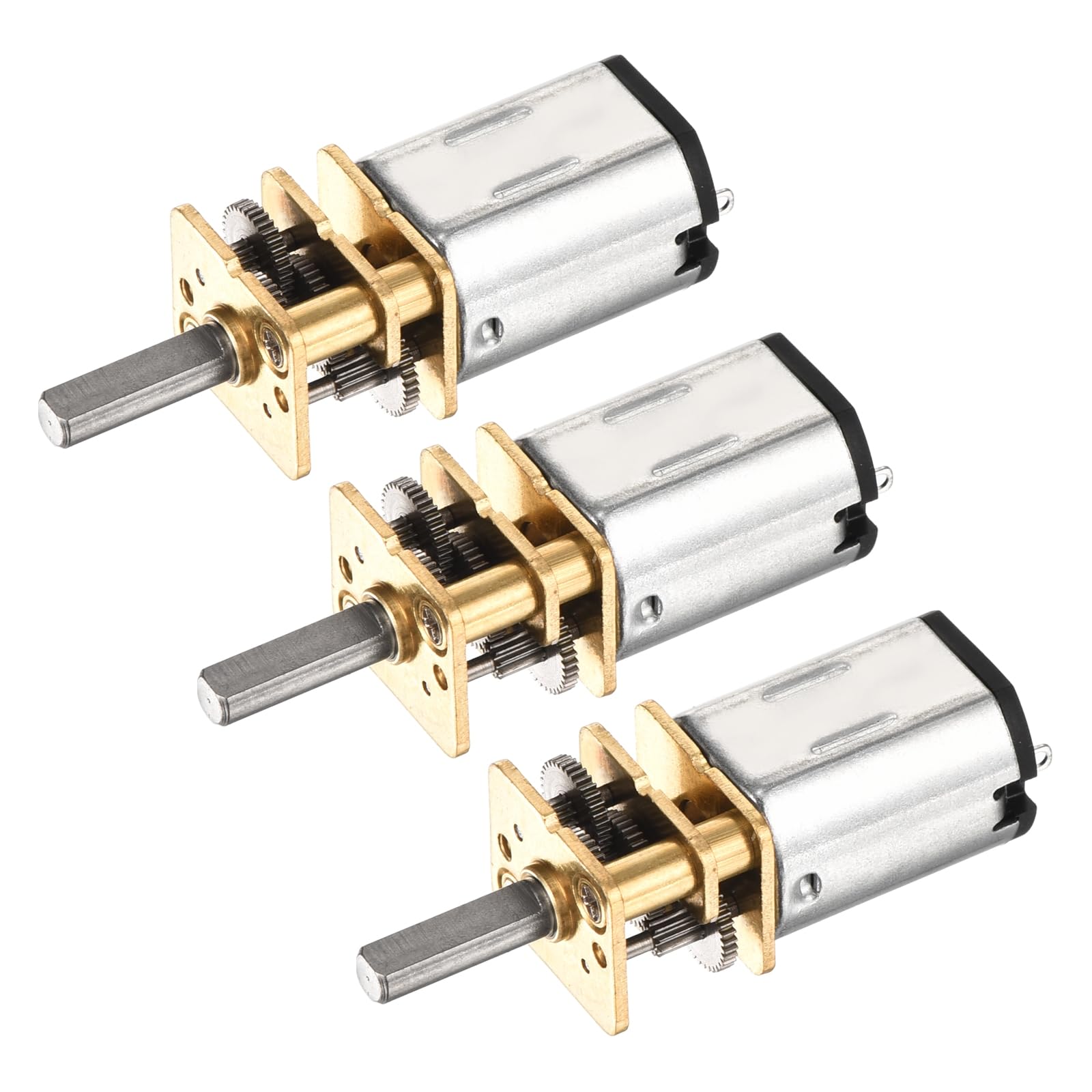 DMiotech 3pcs 6V 30RPM Rated Torque 12 Output Shaft Length 10mm Micro DC Speed Reduction Motor Mini Metal Gearbox Motor for RC Car Robot Model DIY RC Toys Engine