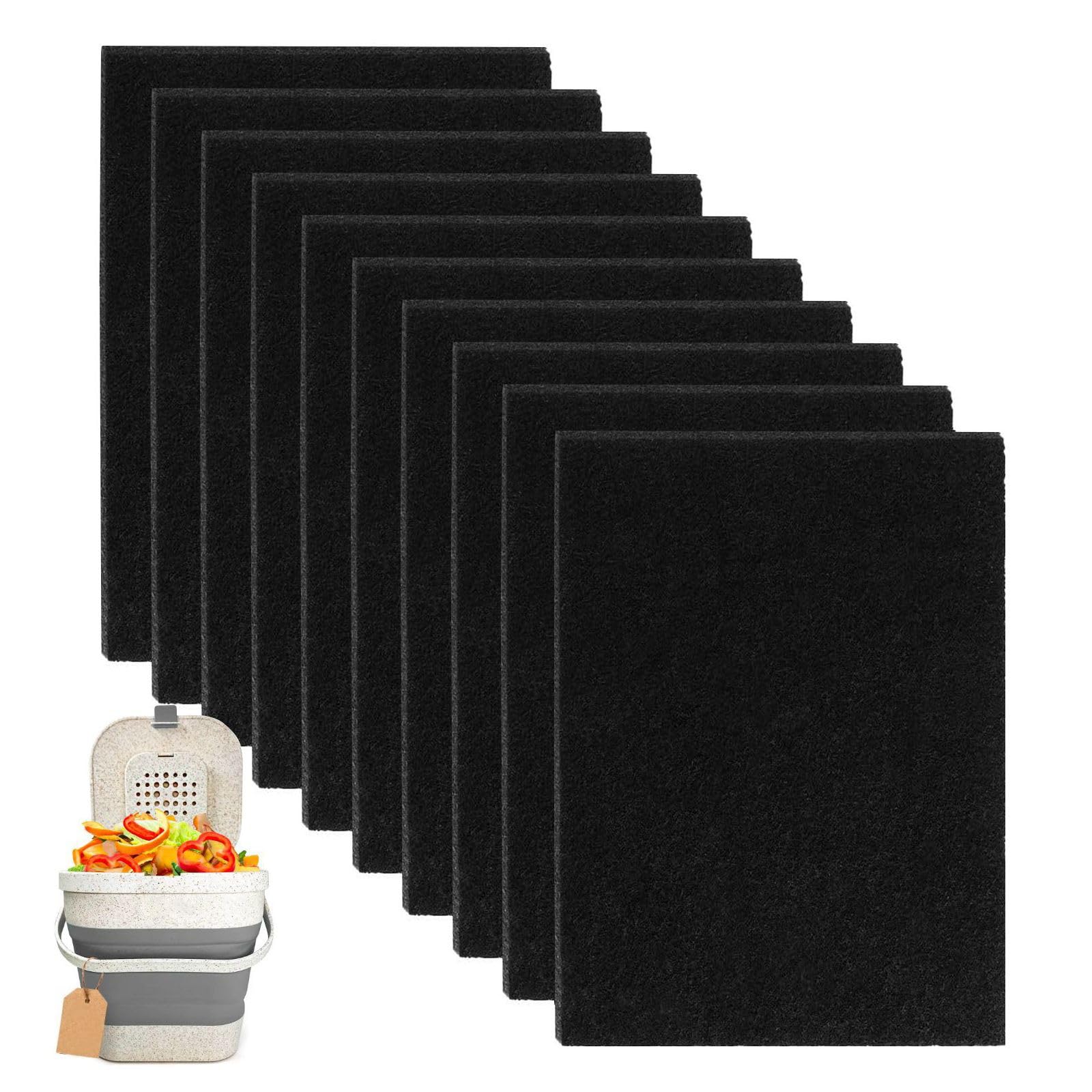 DALAETUS 10 Pièces à Charbon Actif Filtre Anti-Odeur,Noir,pour Joseph