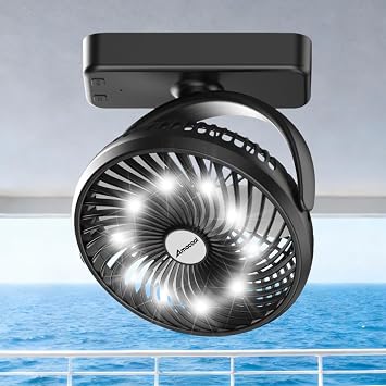 AMACOOL 10000mAh Magnetic Cruise Golf Cart Fan, Max 35H Running, Ultra-Compact, Birthday Golf Gifts for Men Dad Him Husband BBQ Grill, Camping Cruise Essentials Accessories 2026