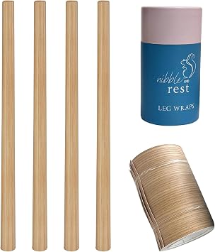 Nibble and Rest Highchair Decorative Leg Wraps, Bamboo Style, Highchair Accessories, Compatible with IKEA Antilop Highchair, Includes 4 Pre-Cut Adhesive Strips