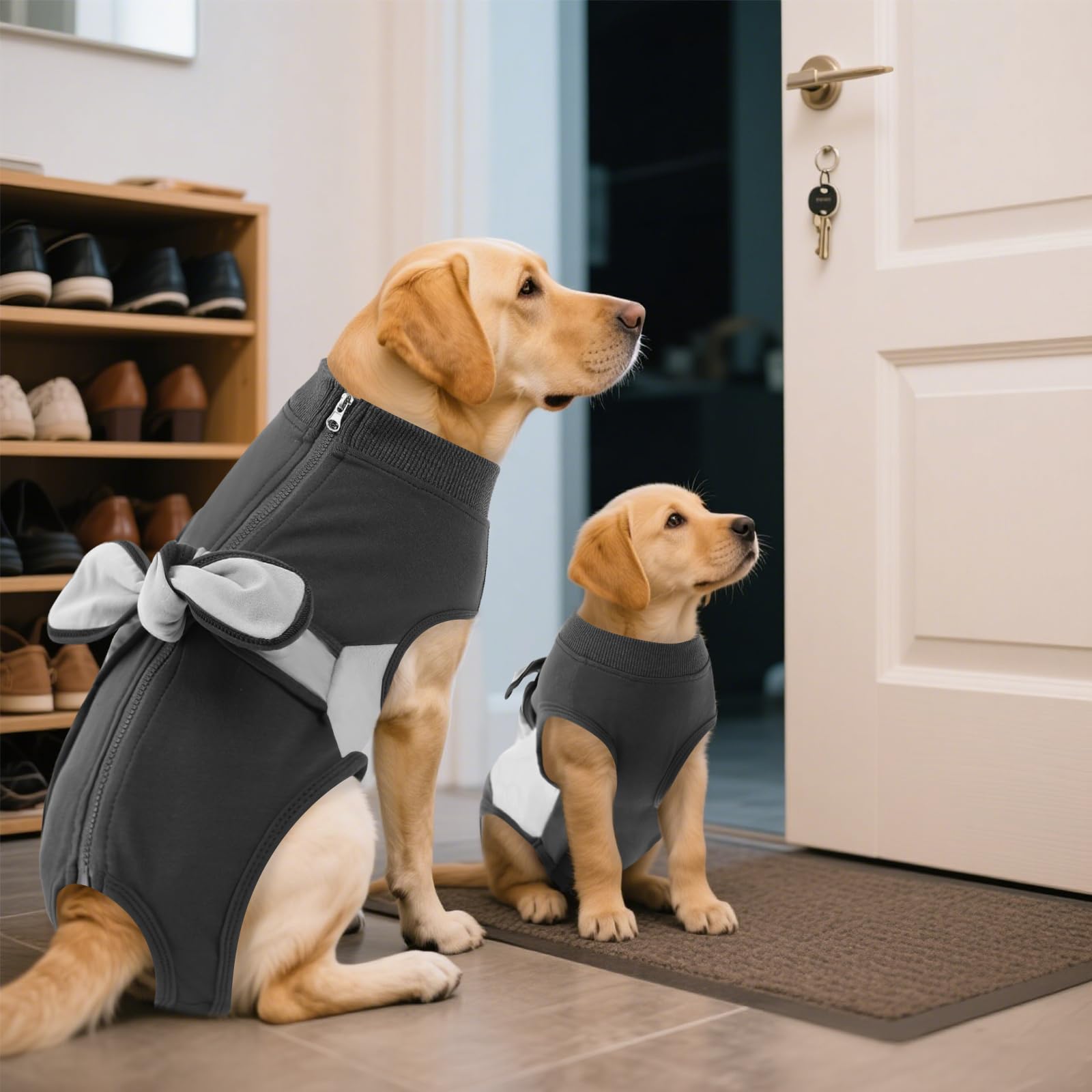 ASENKU Tuta Post-Operatorio per Cani per Cani Maschi e Femmine - Body Riparatore Chirurgico Dopo Sterilizzazione,Interventi Addominali, Proteggere Ferite e Punti - Alternativa al Collare Elisabettiano