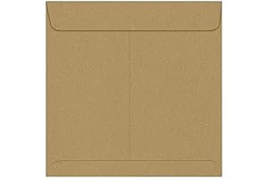 LUXPaper 7x7 Grocery Bag Brown Square Invitation Envelopes with Peel & Press