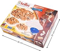 Vista 3 de Teifoc Juego de construcción de ladrillos de suplemento enorme, más de 280 bloques de construcción, juego de erector y juguete de construcción STEM