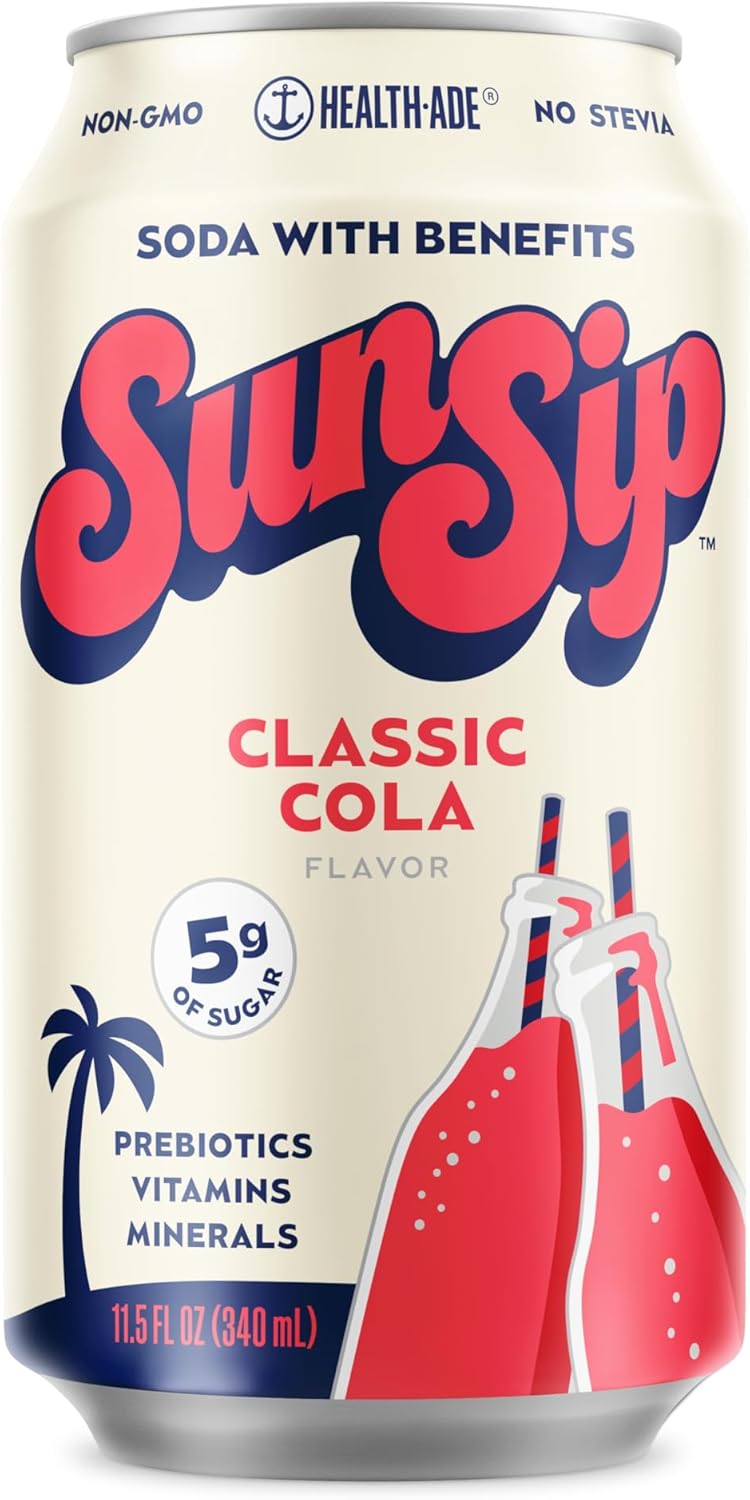 Health-Ade SunSip Classic Cola: Low Sugar Healthy Soda Swap, Gut-Friendly, No Stevia, Vegan Gluten-Free