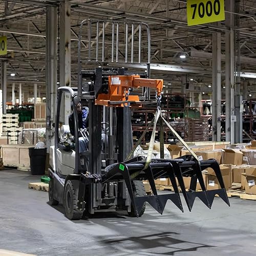 Miniatura 2 de Titan Attachments Pluma telescópica de horquilla de grúa montada en horquilla, telescopios manuales de 31-79 pulgadas, capacidad de elevación