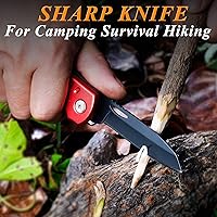 Vista 4 de RoverTac Hacha multiherramienta 11 en 1 – Equipo de camping con cuchillo, martillo, sierra, abridor de botellas, destornilladores – Herramienta