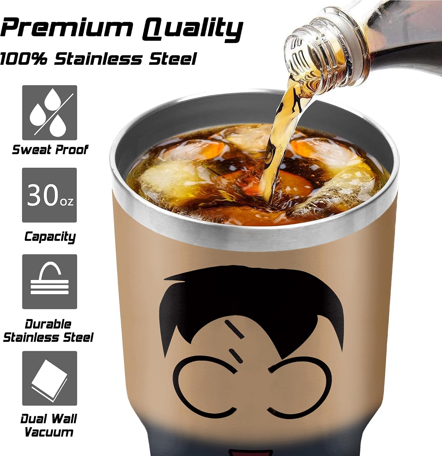 30 Oz Tumbler with Lid and Straw, Travel Coffee Mug Thermal Cups for Hot and Cold Drinks, Exquisite Stainless Steel Insulated Coffee Cup for Woman Girl image 4