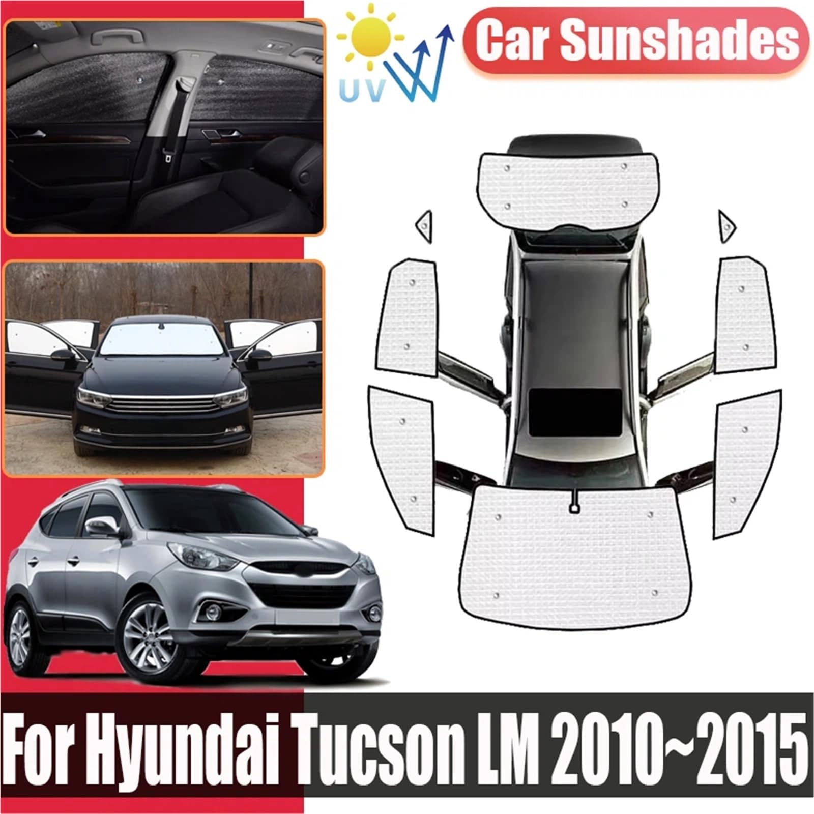 Boczna osłona przeciwsłoneczna Do Hyundai Tucson Ix35 LM 2010~2015 osłony przeciwsłoneczne na przednią szybę