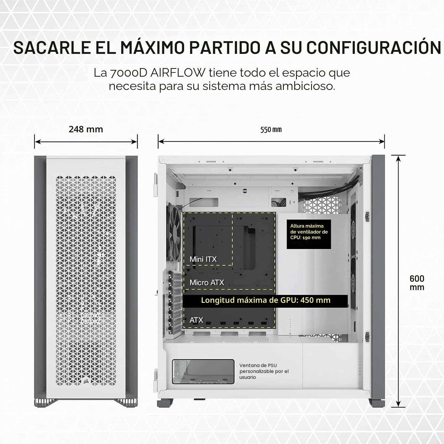 Corsair Pc 7000d Airflow GlasS-White (cC-9011219-Ww)