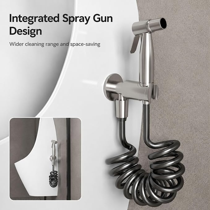 Orinal comercial para hombres con opción de rociador bidet, sensor automático o descarga manual, cuenca de cerámica, drenaje universal para pared y piso (electrónico superior, estándar) miniatura 6