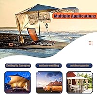 Vista 6 de Estacas de tienda de campaña de 16 pulgadas, anclajes de tierra atornillados, con 1 adaptador resistente para anclajes de tierra de tornillo, kit