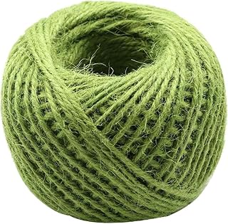ODYO Cuerda De Bondage, Cuerda De Yute, Cuerda De Jardín, Cuerda De Color, Cuerda De Yute Trenzada Duradera, Cuerda Tejida A Mano,Verde,50M