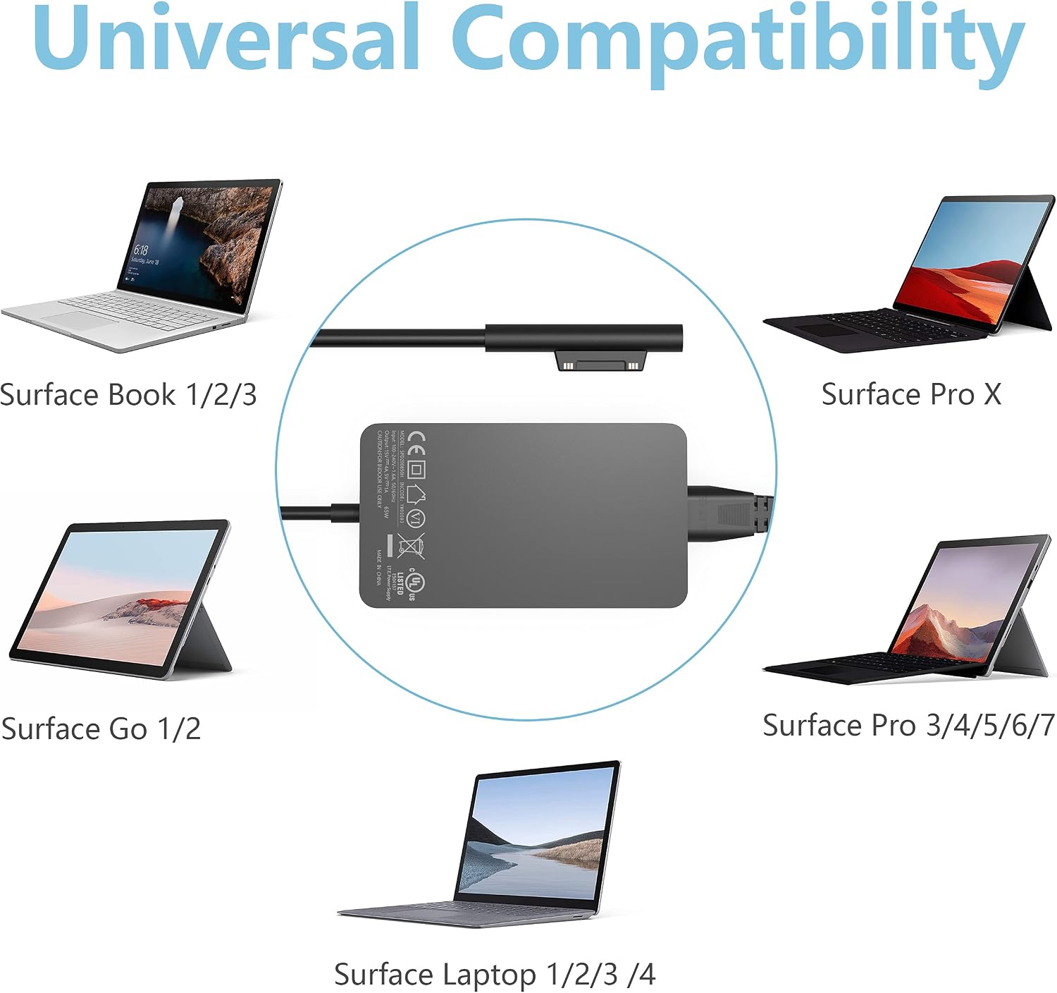 Uр Tо 50% оƒƒ 65W 44W AC Charger for Microsoft Surface Pro 8 X 7 6 5 4 3, Surface Book 1 2, Surface Laptop 2 3 4, Surface Laptop Go,Surface Go 3 2 Tablet. 12V-15V 2.58A-4A 36W 39W Power Supply Adapter Cord Lіmіtеd Stосk 65W 44W AC Charger for Microsoft Surface Pro 8 X 7 6 5 4 3, Surface Book 1 2, Surface Laptop 2 3 4, Surface Laptop Go,Surface Go 3 2 Tablet. 12V-15V 2.58A-4A 36W 39W Power Supply Adapter Cord