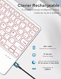 FOGARI Keyboard Case for iPad 11/10th Generation 2025/2022, Detachable Wireless Bluetooth AZERTY Keyboard Backlight 7 Colors Multi-Touch Touchpad for iPad 10th Gen/A16 (10.9"/11") - Pink - 8