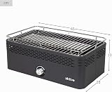 Aktive 63004 Portable Charcoal Barbecue, Rechargeable, Battery-Operated, Smokeless, Black, Rectangular, Drip Protection, Dimensions 45 x 28 x 19 cm, Includes Carry Bag, Patio, Balcony Grill - 4