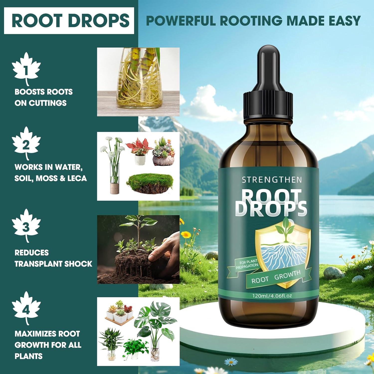 Root Drops – Liquid IBA Rooting Hormone for Cuttings | Speeds Up Propagation | Works in Water, Soil, Moss, LECA | for Indoor Houseplants Like Pothos, Monstera (4 oz) - Image 3