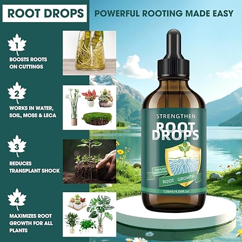 Miniatura 3 de Root Drops - Hormona líquida de enraizamiento IBA para esquejes  Acelera la propagación  Funciona en agua, suelo, musgo, LECA  para plantas de