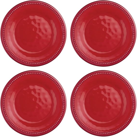 UPware 4Piece 6 Inch Melamine Dessert Plates Appetizer Dinner Plates Small Serving
