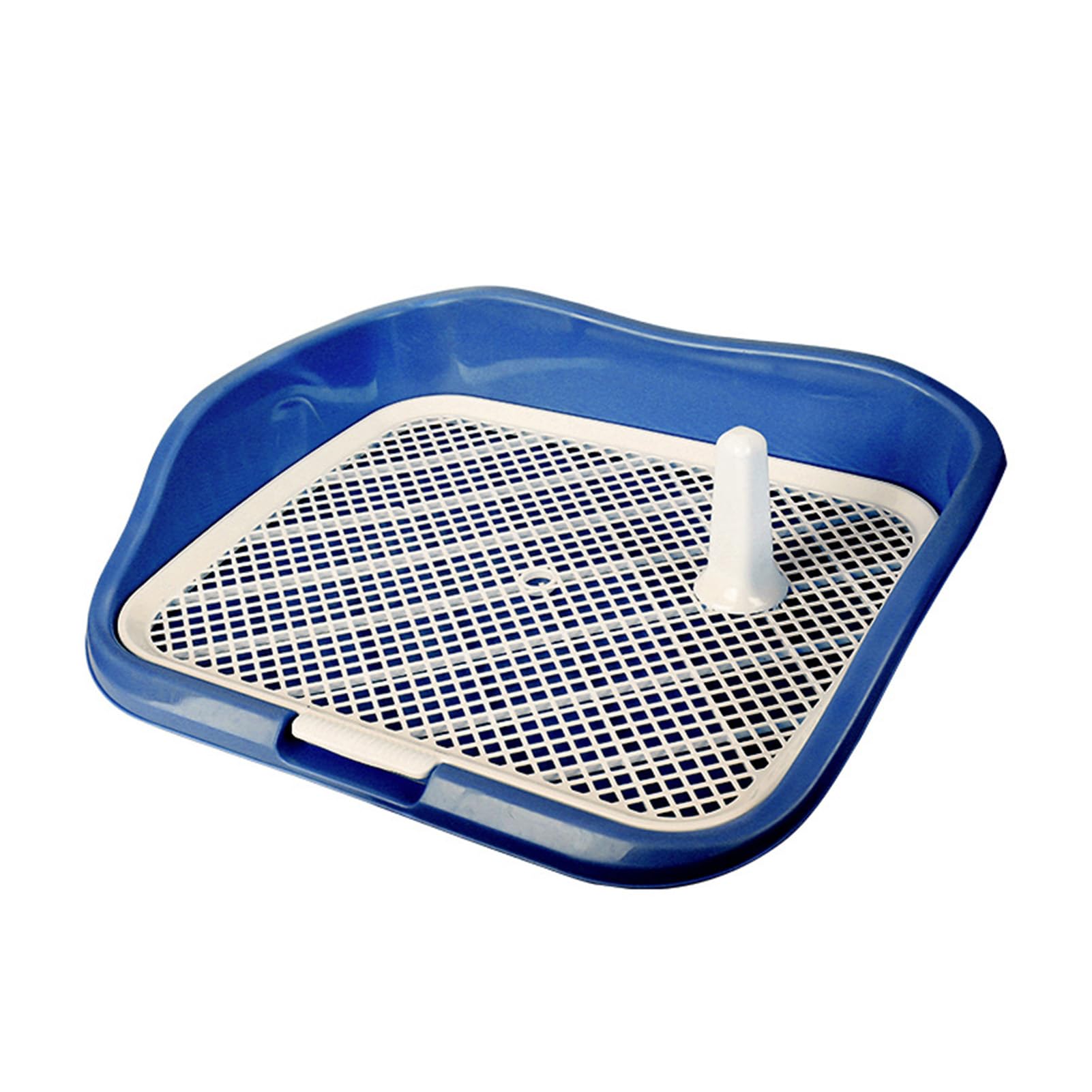 Generic Bandeja para Orinal para Perros con Vallas Elevadas y Almohadilla de Malla Extraíble para Adiestramiento de Perros en Interiores 21,7x18,1 Pulgadas (Blue)