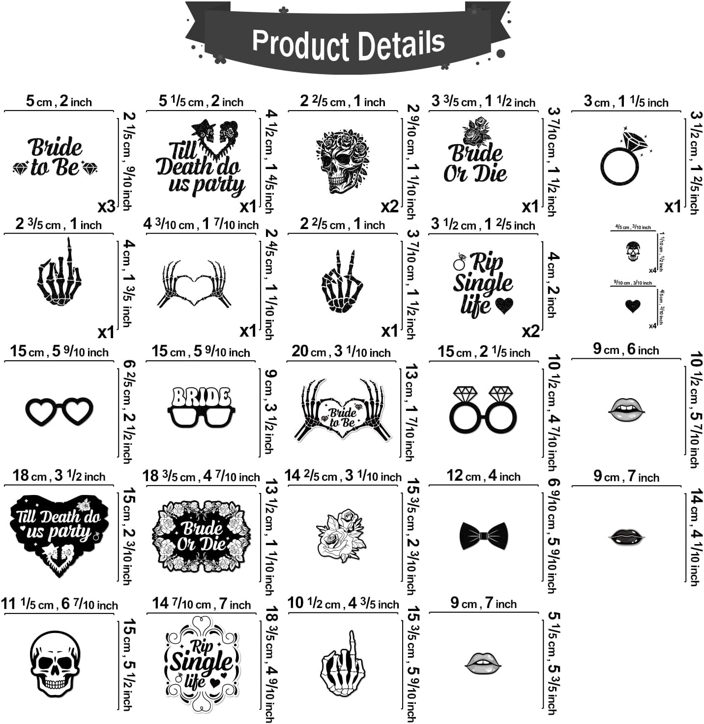 Till Death Do Us Party Bachelorette, 65 Pcs Til Death Do Us Party Bachelorette Party Decorations, Halloween Single Woman Party Bride or Die Bachelorette Party Decorations, Til Death Wedding Decor