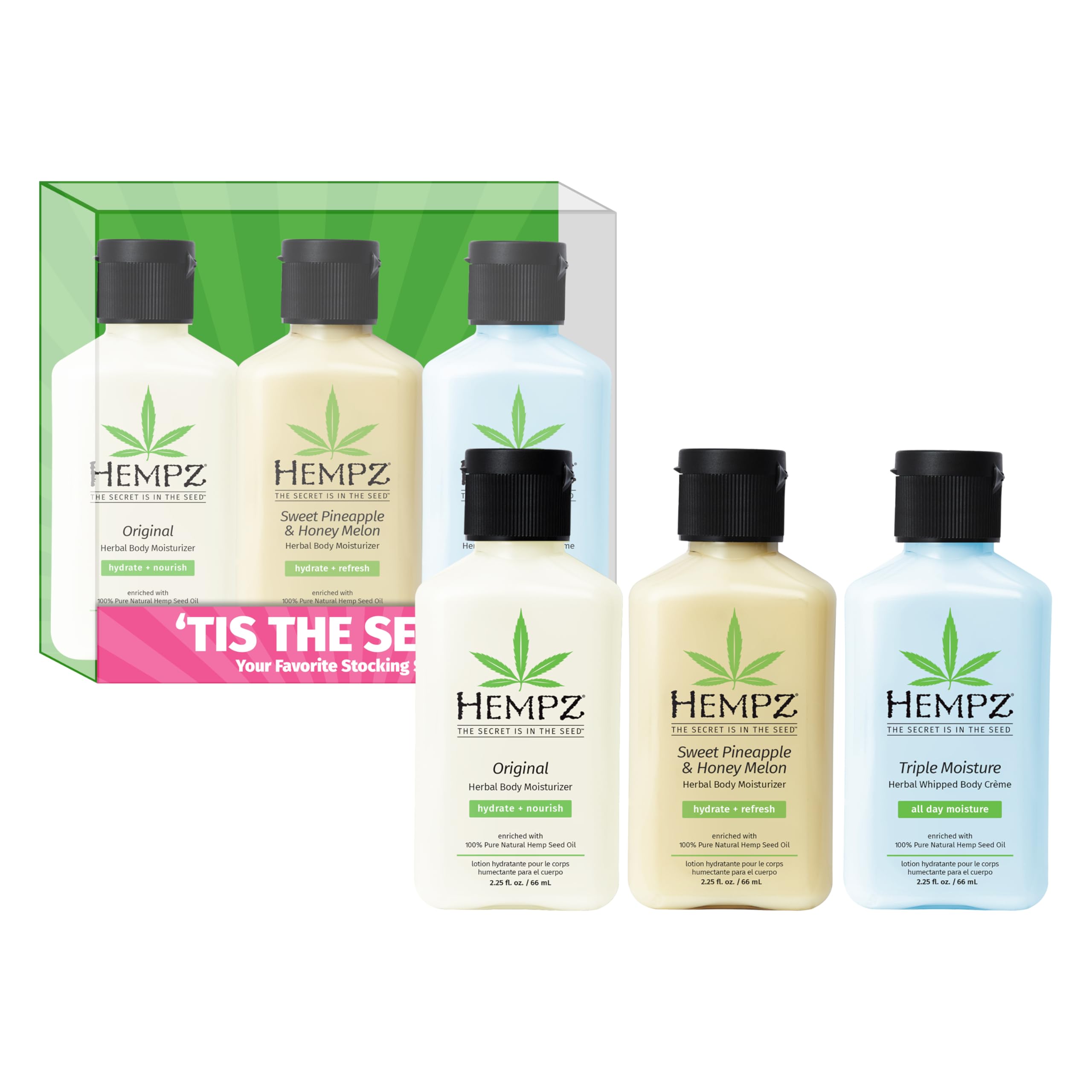 Amazon.com : Hempz Mini Lotion Gift Set, Tis the Season, 3 Pack