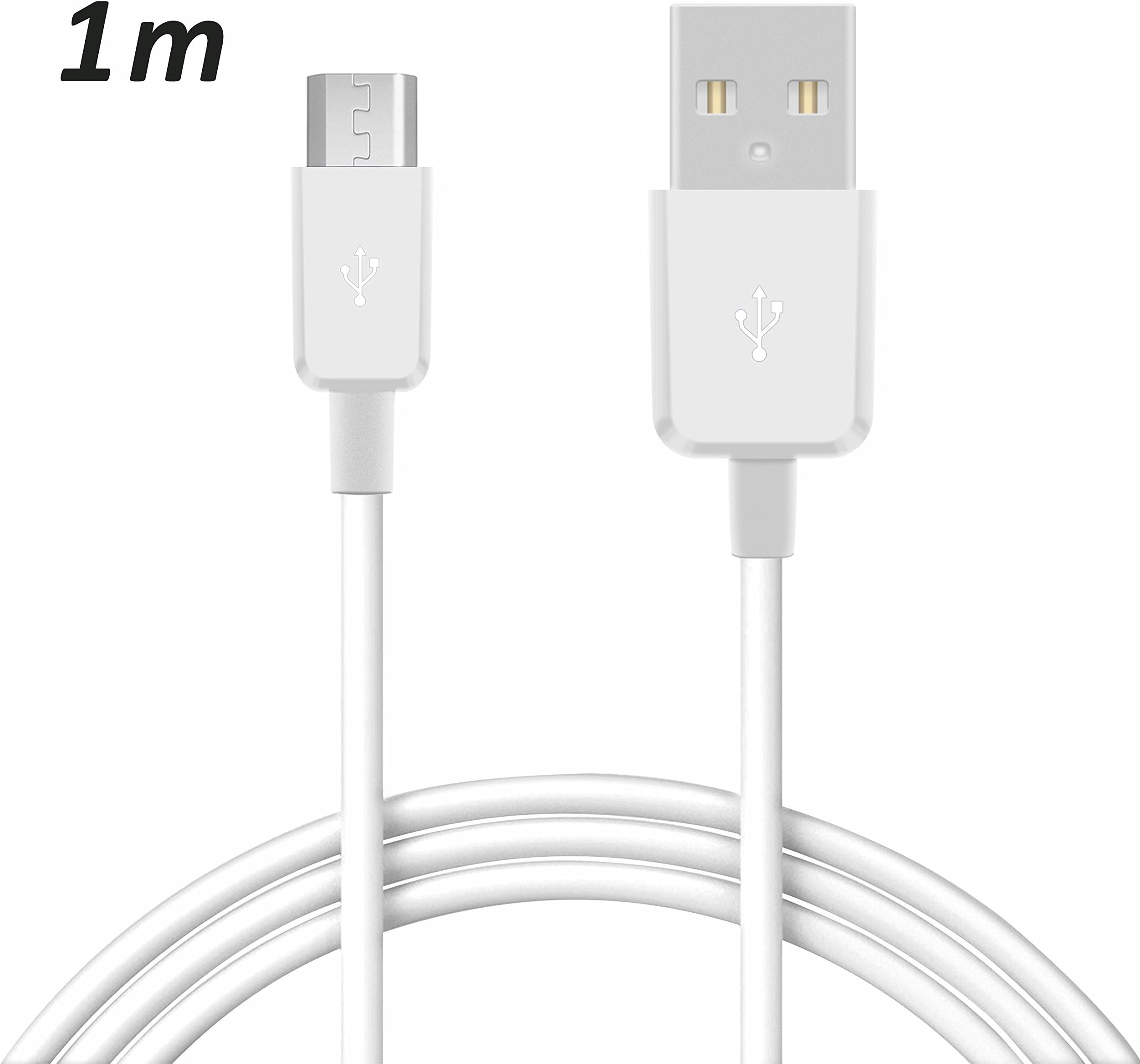 1 x Wiko Birdy 4G Micro USB Data Cable/Charger Cable/1 Metre Premium Cable in White – From TheSmartGuard