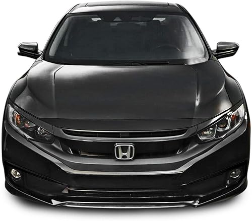 Miniatura 5 de SlickMod Revestimiento de vinilo opaco cromado para Honda Civic 2016-2021 para parrilla delantera (negro brillante)