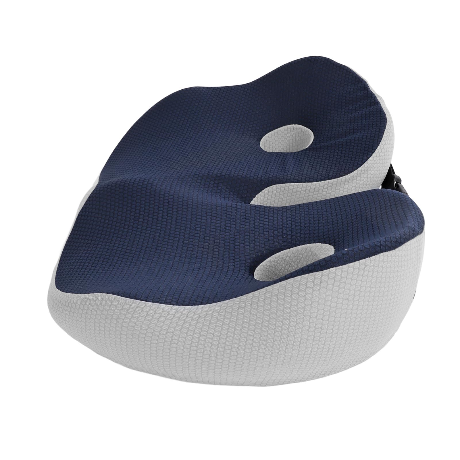 AMONIDA Cojín de Espuma Viscoelástica para Silla de Oficina, Diseño Ergonómico en Forma de U Que Proporciona Alivio y Apoyo para el Dolor del Coxis, 1 Unidad (Azul Oscuro)
