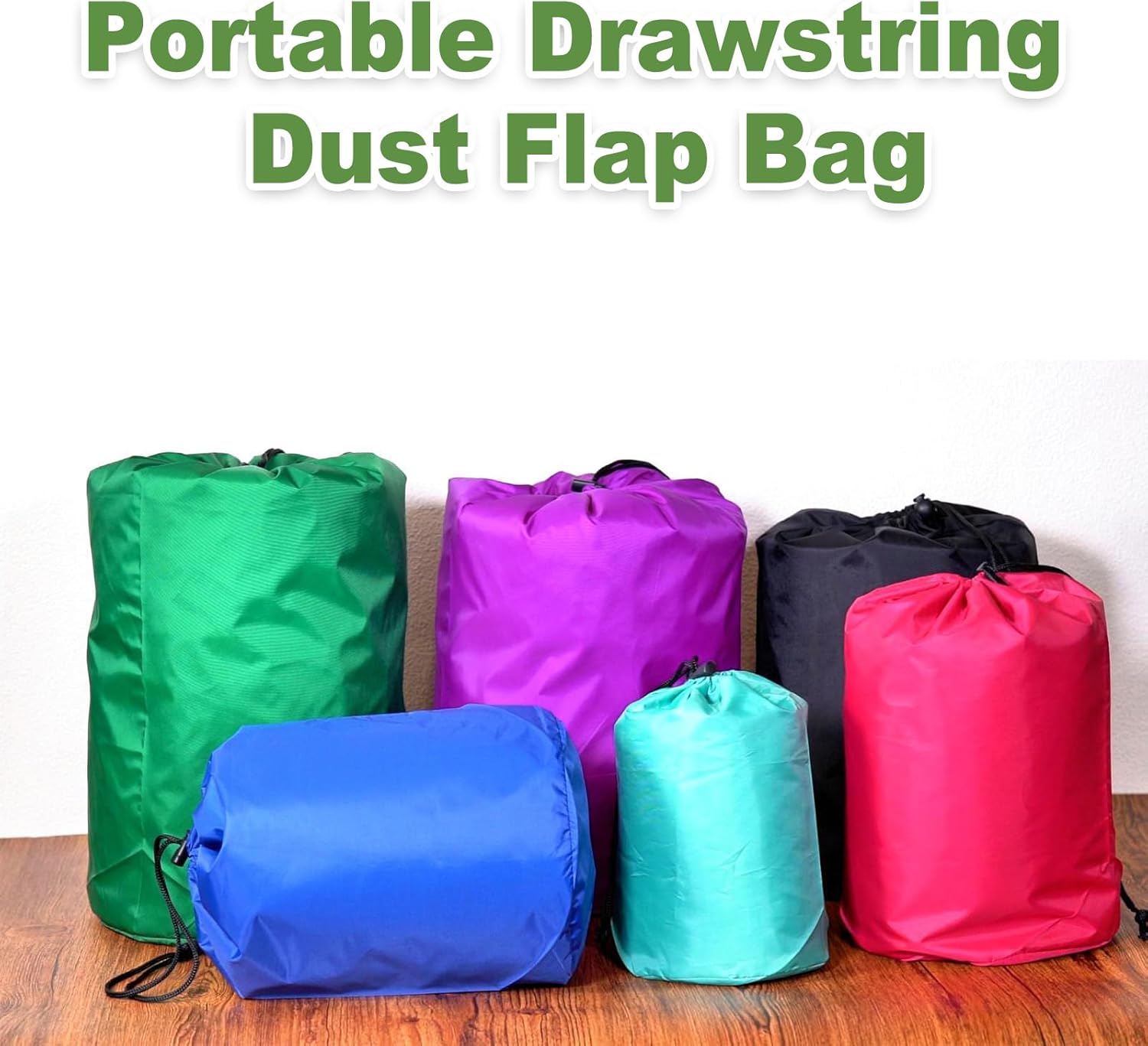 PATIKIL Stuff Sack, Waterproof Outdoor Storage Sack Portable Drawstring Dust Flap Bag