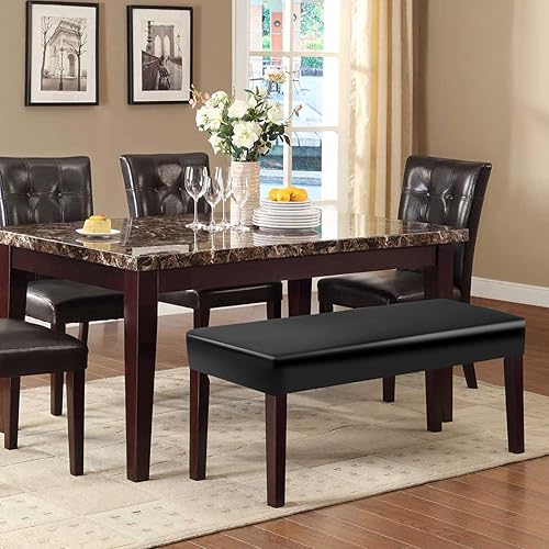 Miniatura 2 de SearchI Fundas impermeables para banco de comedor, lavables, antipolvo, de piel sintética, fundas de cojín impresas, fundas de banco de comedor para