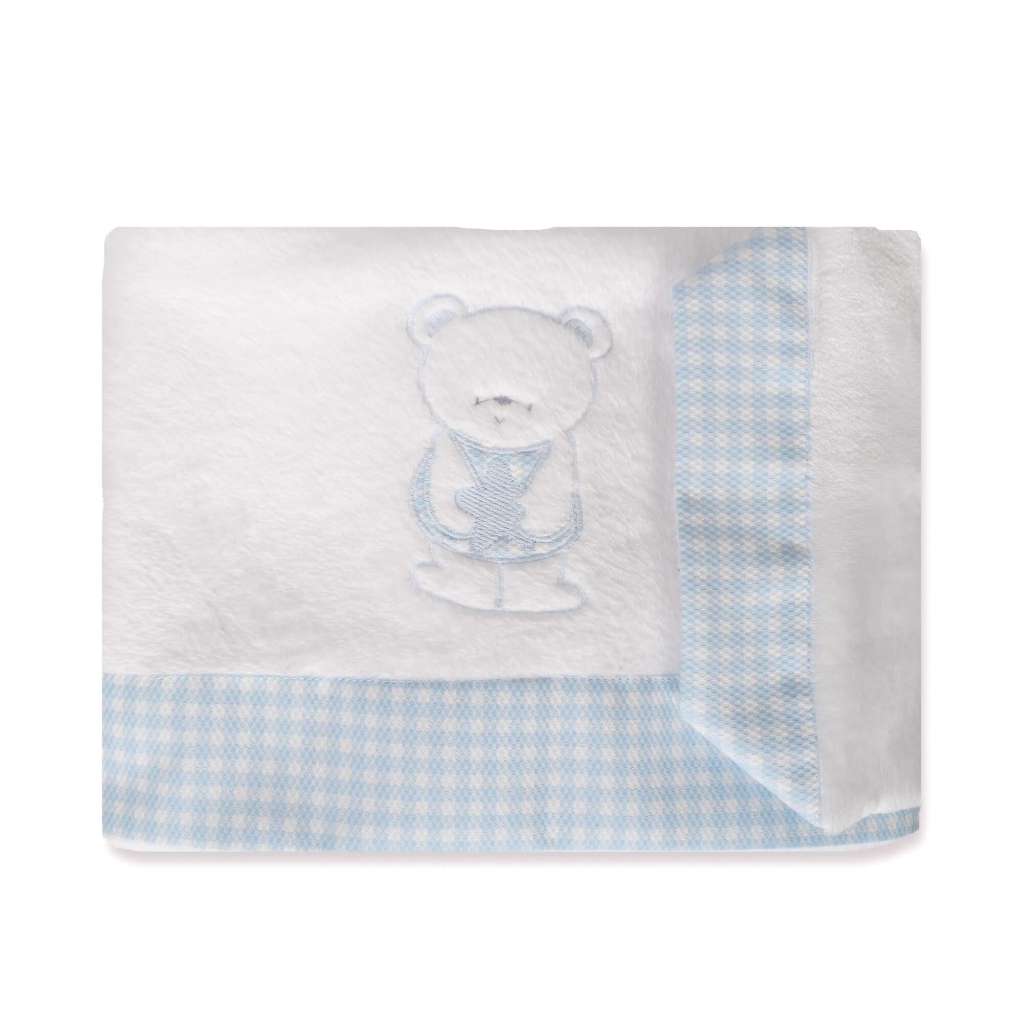 Sabanas Minicuna Sabanas de Invierno Coralina Extrasuave Minicuna 50x80 Ideal para Invierno- (Bajera+encimera+Funda Almohada) (Teddy Celeste)