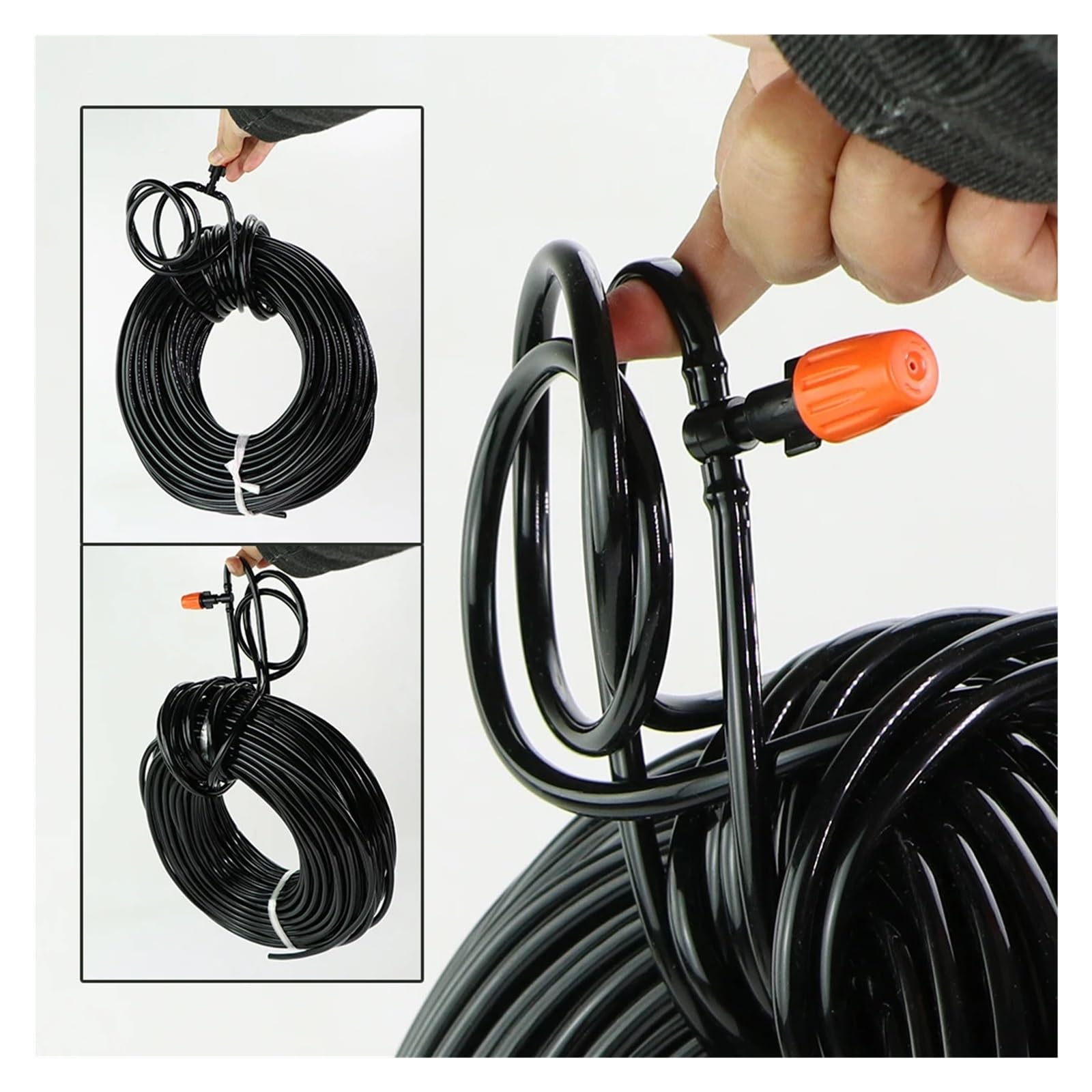 Manguera de riego de jardín de 5M-140M, tubo suave de PVC de 1/8 '', 1/4'', 3/8'', tubo de riego por microgoteo, tubería de flores for plantas de agua(1/4''80M)