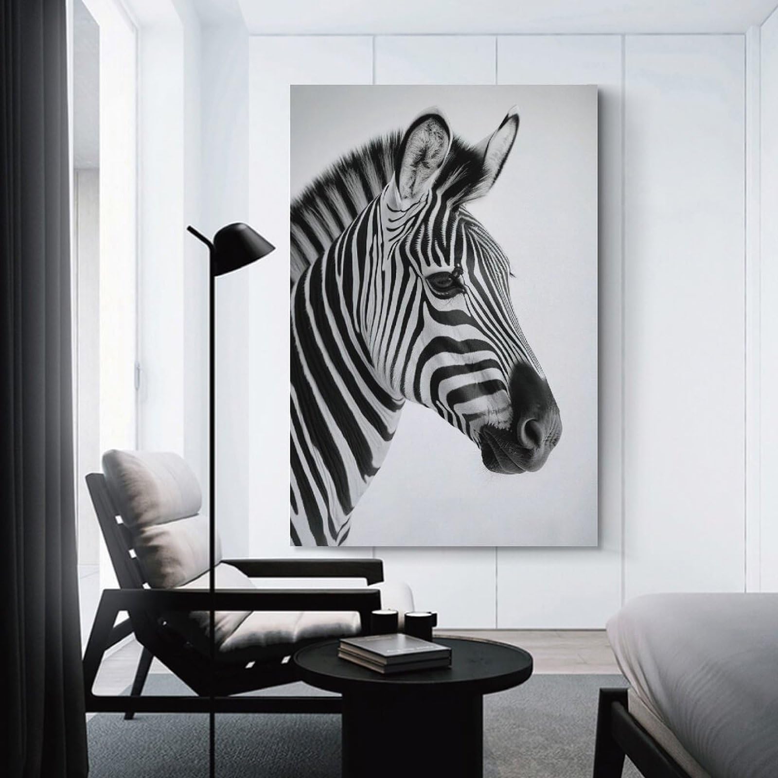 Amazon.com: ZYSYML Black And White Wall Art Funny Zebra Canvas