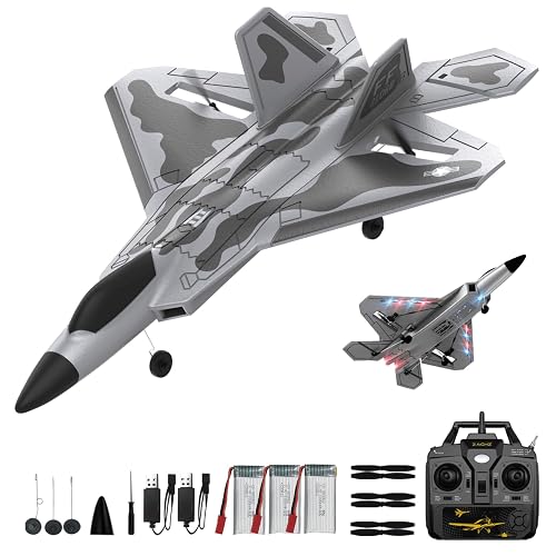 4 Channel RTF F22 Raptor RC Planes,3 Flight Modes,One-Key Aerobatic