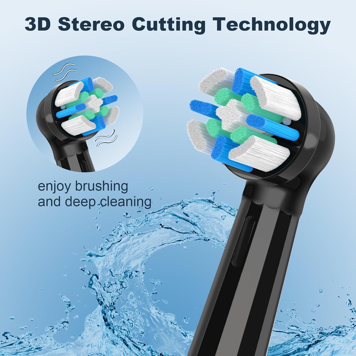 12PCS iO Replacement Heads Compatible with Oral B iO,iO Series Electric Toothbrush Heads Compatible with Oral B iO 2/3/4/5/6/7/8/9/10,Medium Bristles for Effective Plaque Removal,Black