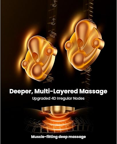 Miniatura 4 de BOB AND BRAD Masajeador de espalda con calor, EZBack Pro Masajeador eléctrico de espalda con cable y masaje con balanceo hacia arriba y hacia abajo