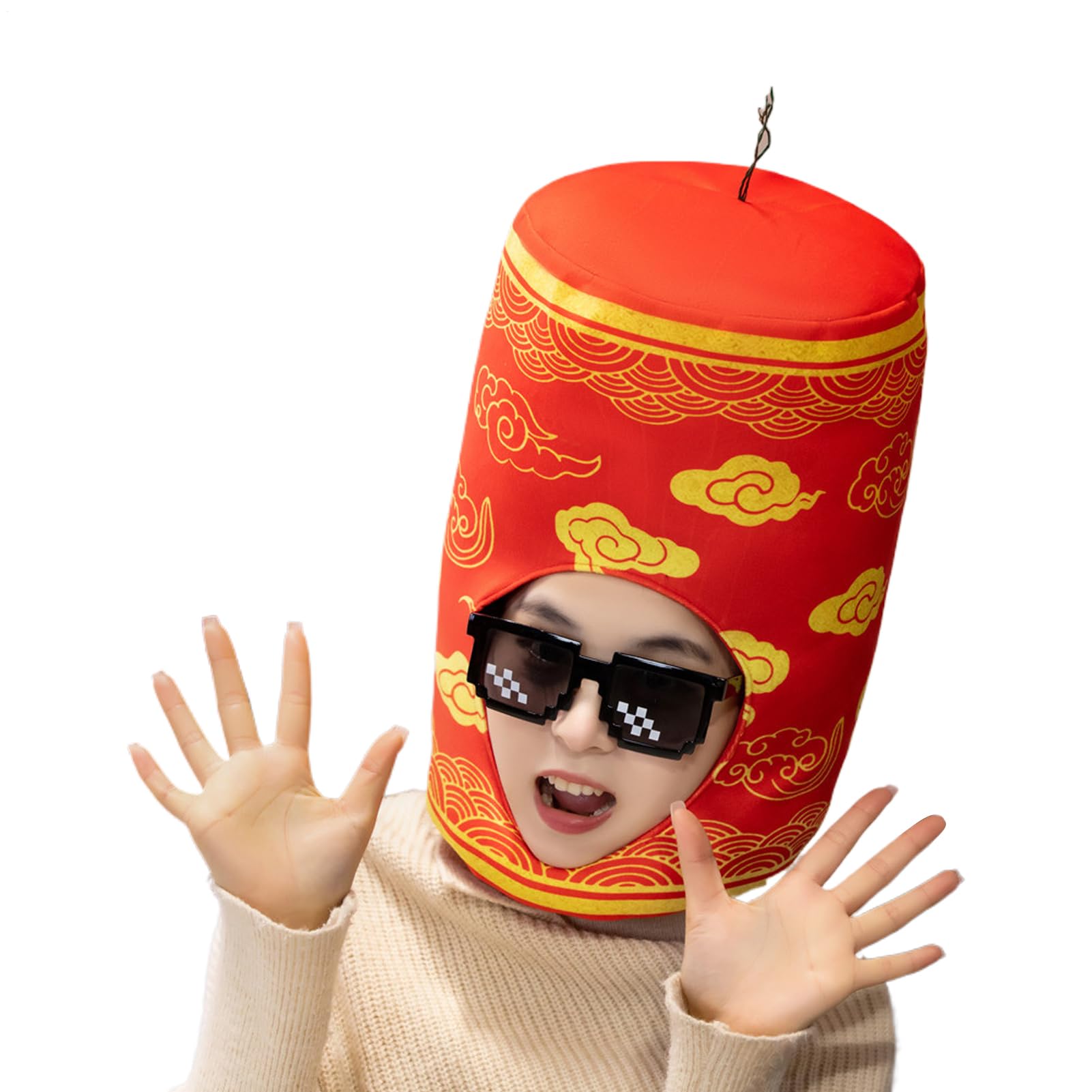 Sombrero de Año Nuevo chino de felpa que no aprieta accesorio suave para toda la familia 8