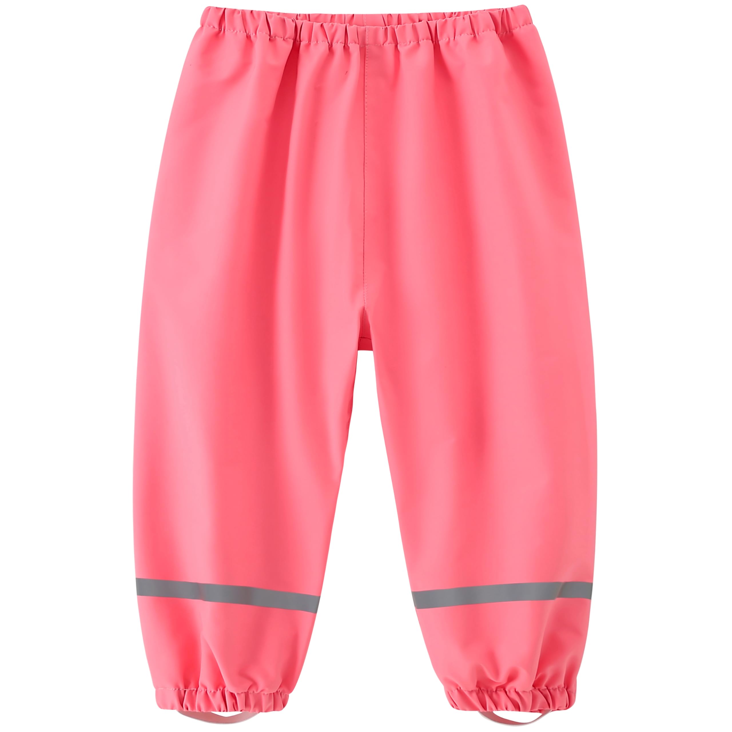 Fewlby Enfant Pantalon Imperméable Pantalon de Pluie, Filles Garçons Combinaison de Pluie avec Bandes Réfléchissantes Réutilisable Vêtements de Pluie