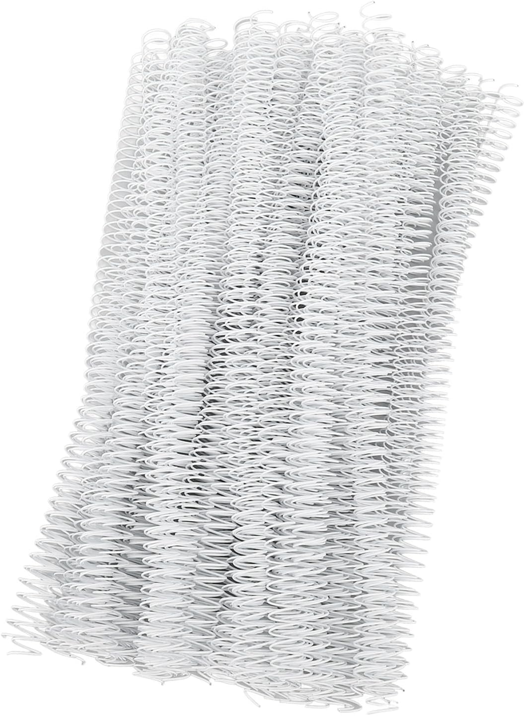 Acouto Black Spiral Binding Coils 00Pcs 2.7mm - 90 Sheet Acity - 4: Pitch, 48 Teeth - 360° Rotation (White)