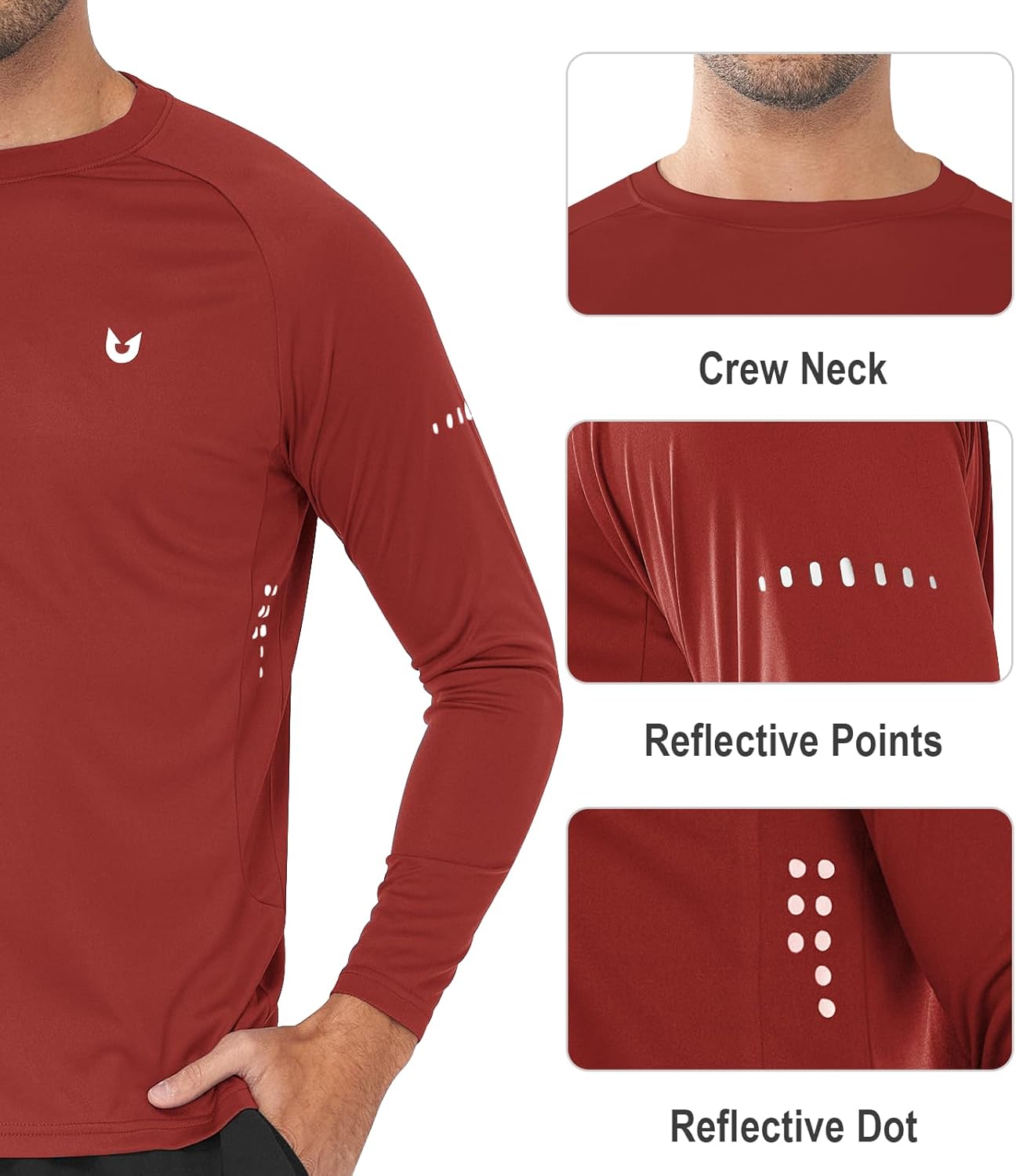 NORTHYARD Men's Sun Protection Shirts UPF 50+ Long Sleeve Swim Rash Guard Shirt Running Workout Athletic Hiking UV Fishing - Image 4